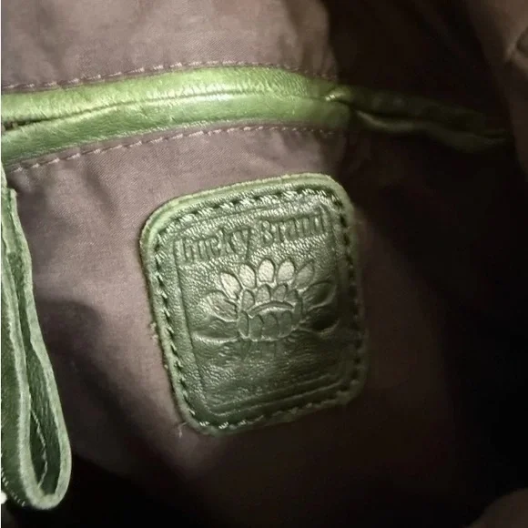 Lucky Brand Green Italian Leather Hobo! GUC!! - Picture 13 of 14